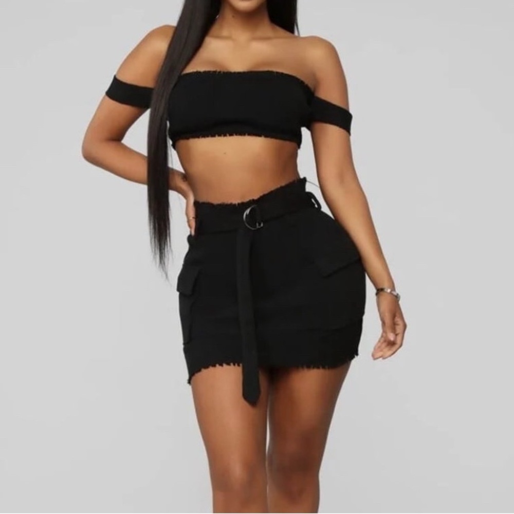 Fashion Nova Haute Miami Skirt Set